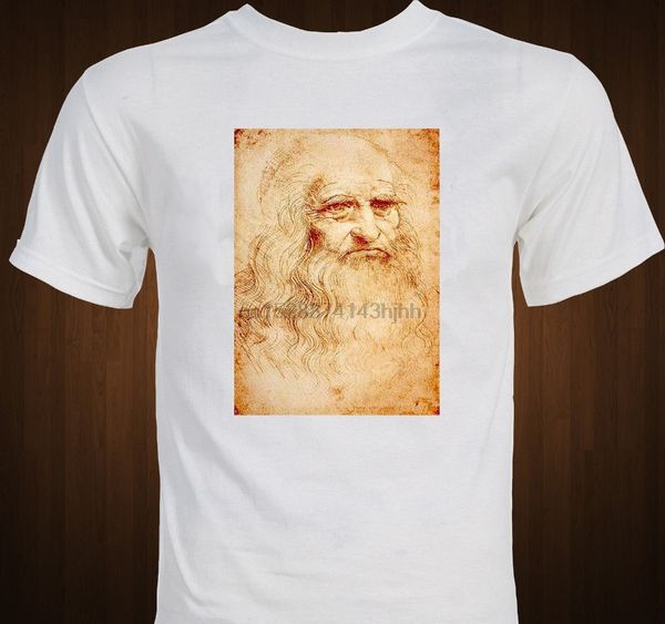 

new fashion short sleeve leonardo da vinci self portrait drawing renaissance art funny casual sport hooded sweatshirt hoodie t shirt