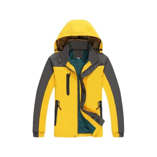 

autumn winter windbreaker men women outdoor hiking mountain climbing jacket waterproof windproof clothing yellow jackets&hoodies, Blue;black