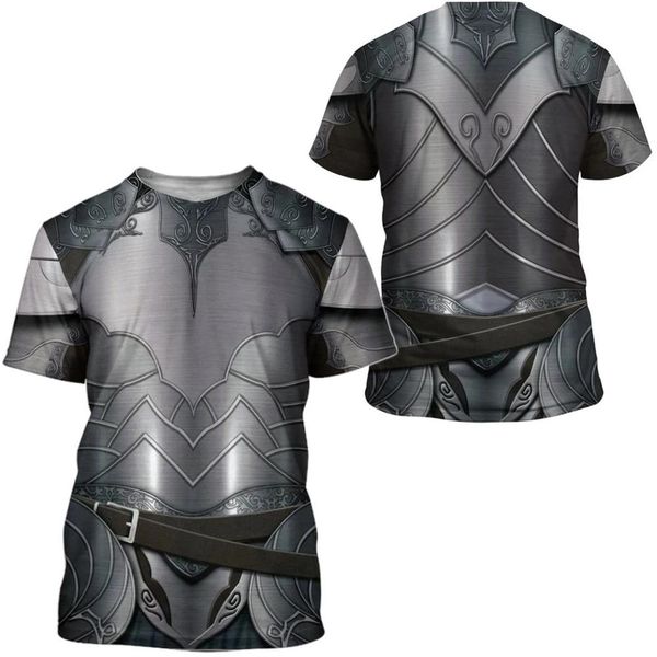 

3d cosplay samurai armor printed men knight armor street 3d print shirts plus size comics hentai men clothing
