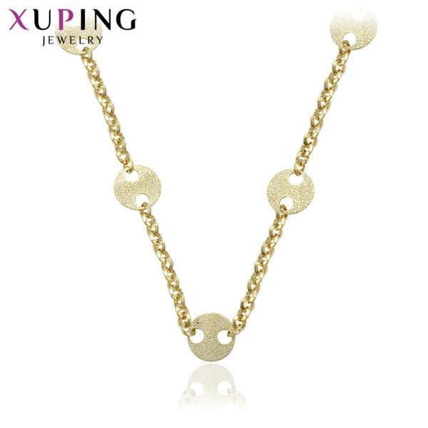 

xuping fashion necklace light yellow gold color plated long necklace chain jewelry halloween gifts 43590, Silver