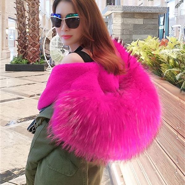 

scorpion 2021 new wool to overcome long section velvet thick female winter jacket big fur collar 1 wm3z, Black