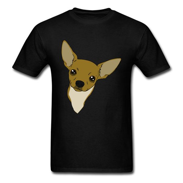 

fun summer simple чихуаху печатающая головка симпатичной тенниски мультфильм собаки черный короткий рукав майк большого размером спортивного