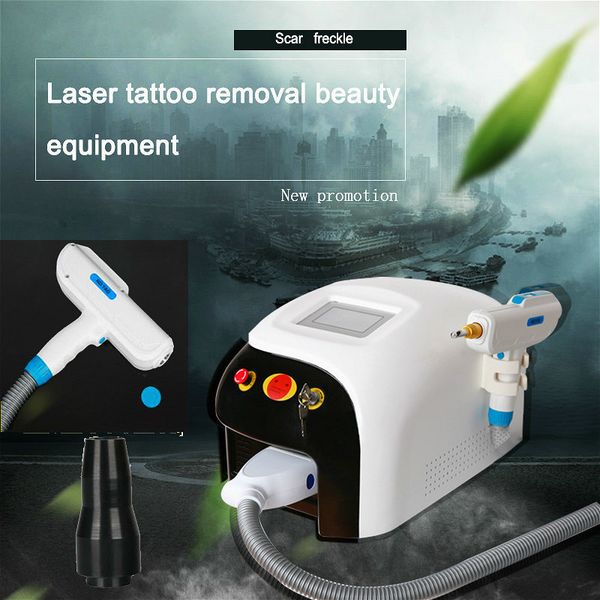 

the latest portable nd yag laser q-switched tattoo removal machine beauty salon equipment 532nm 1064nm 1320nm probes laser machine, Black