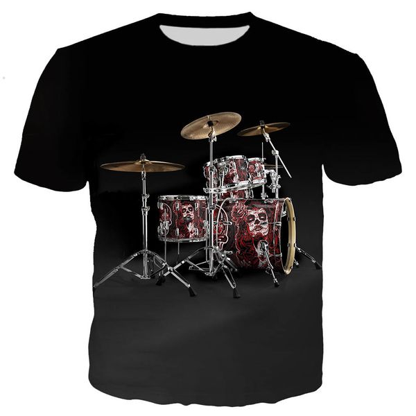 

new cool drum set 3d print shirts horror hippie anime men clothing