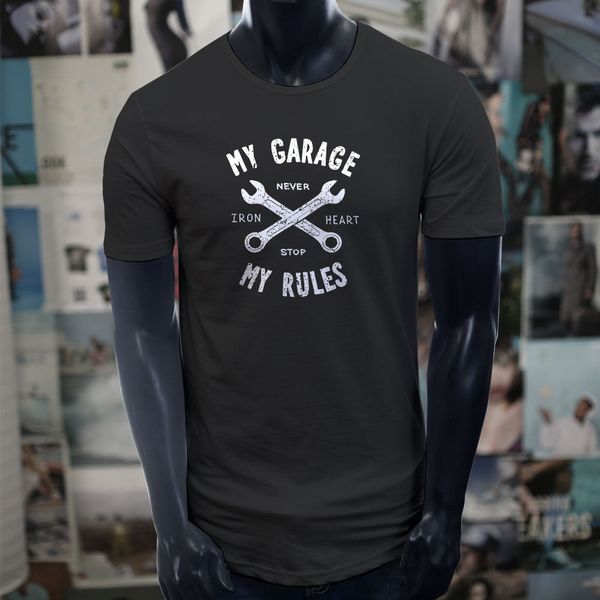 

2020 hip hop short sleeve my garage my rules wrench tools repair mechanic mens black sport hooded sweatshirt hoodie men t shirt