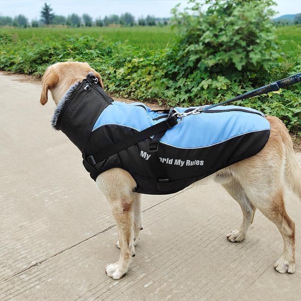 

warm pet clothes winter thicken dog coat harness for medium large dogs french bulldog big dog clothing jacket vest wa wmtstc