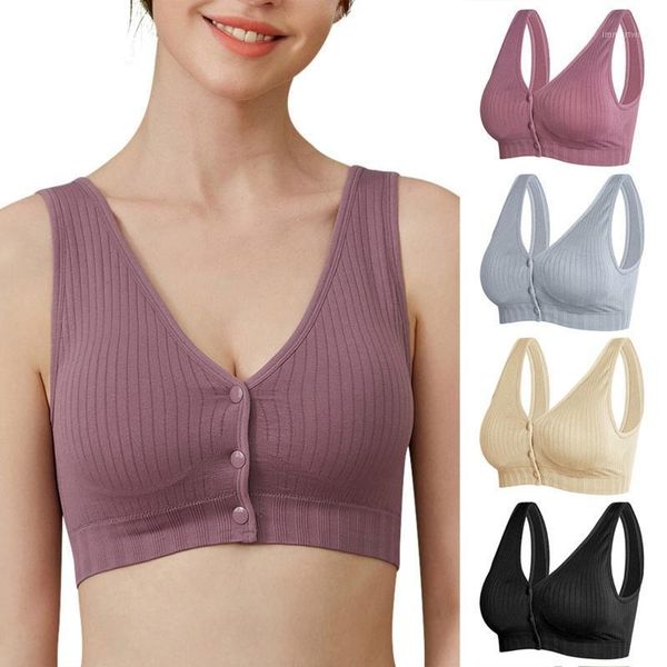 

cotton wire maternity bra breastfeeding bra front 3 buttons comfort pregnant feeding nursing bras pregnancy clothes1, Black;white