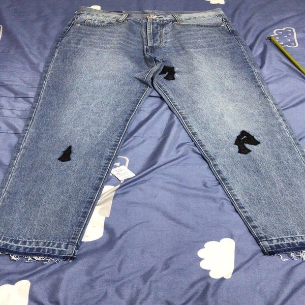 

19fw new jeans down s casual stre fashion pocks warm men women couple outwear et 0731, Blue