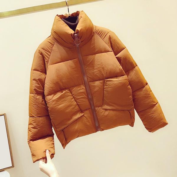 

women's down & parkas fashion plus size loose jacket women khaki thicken warm cotton coats 2021 autumn and winter, Black