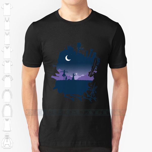

midnight custom design print for men new cool tee t shirt big size 6xl howl howls moving castle moving sport hooded sweatshirt hoodie
