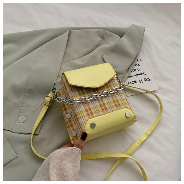 

fashionable check in summer small square 2020 new fashion women's versatile messenger bag net red foreign style small square bag hmsrs