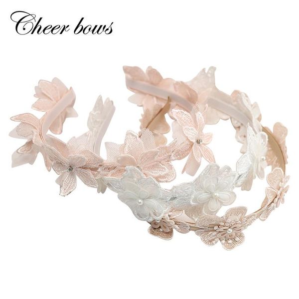 

cheer bows lace flower crown hairbands for grils kids lovely embroidery headband hair band hair bow princess accessories
