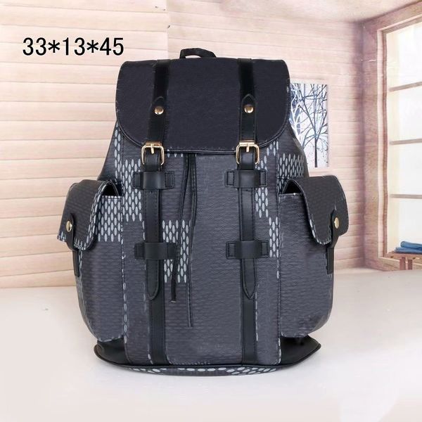 

leather chriser backpack luxurys designer knapsack men women classic flowers plaid schoolbag satchel back pack 02
