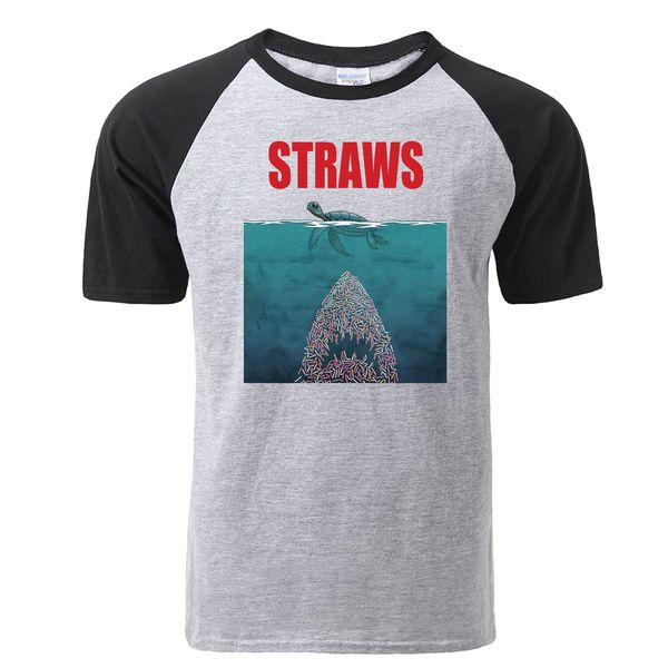 

straws funny casual raglan shark tortoise summer short sleeve hip hop harajuku streetwear hooded sweatshirt hoodie men t shirt