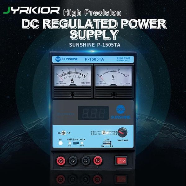 

p-1505ta/1503ta dc power supply with usb port portable voltage regulator led digital display charging phone laprepair tool