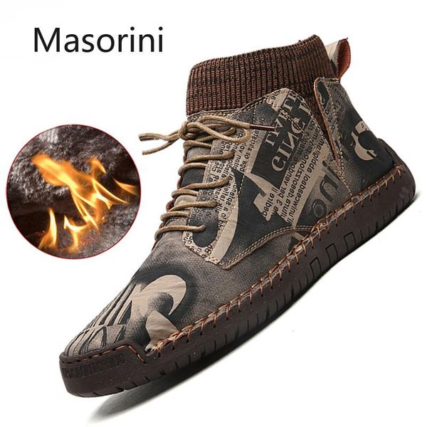 

high-quality 2020 winter men's shoes suede men boots plush warm men snow boots outdoor shoes for zapatillas de deporte 48, Black