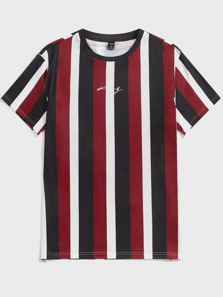 

men striped & letter graphic tee u5iz#, White;black