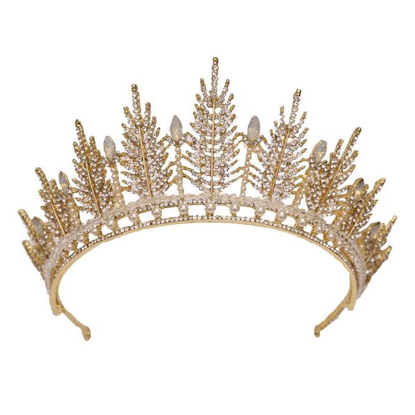 

mheaddress 2020 new hair baroque crown bridal ornament earring set wedding dress accessories k, Silver