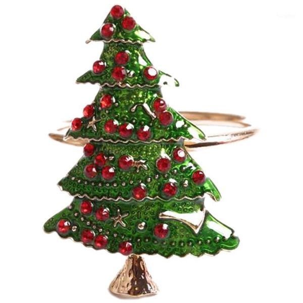 

8 pcs of high-end l set table christmas tree napkin ring wedding party table napkin decoration ring buckle1