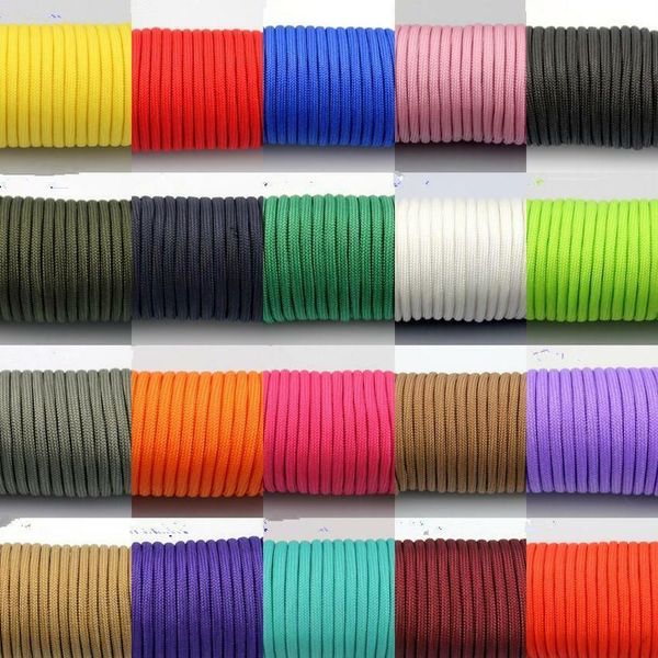 

30/50/100ft 550lb paracord cord parachute lanyard w/ 7 core strand rope 4mm dia for camping hiking outdoor home knit sol jlljuk