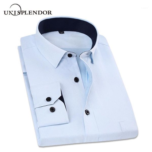 

2020 man camisa masculina casual shirts mens formal business shirts casual slim long sleeve male dress plus size yn101811, White;black