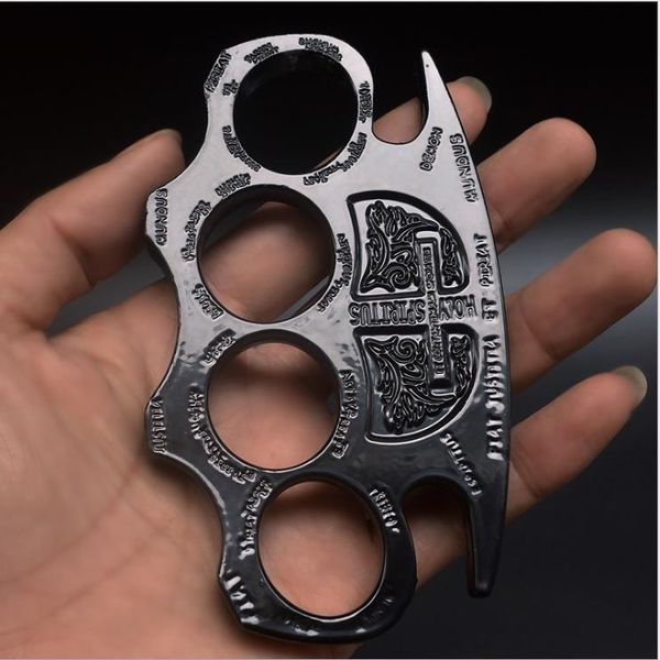 

21 thick boxing hand clasp fist buckle self-defense weapon refers to tiger fist ring section copper ring fist ring iron four fingers