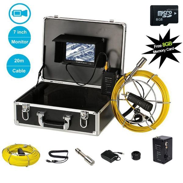 

7'' 23mm pipe sewer drain endoscope inspection camera system with 20m-50m cable 12pcs leds light industrial camera1