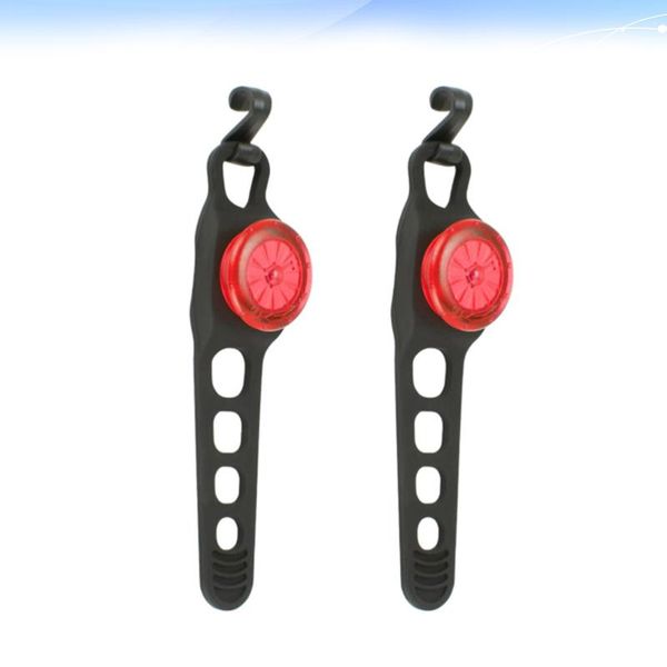 

bike lights 2pcs taillight warning light night highlight waterproof (red)
