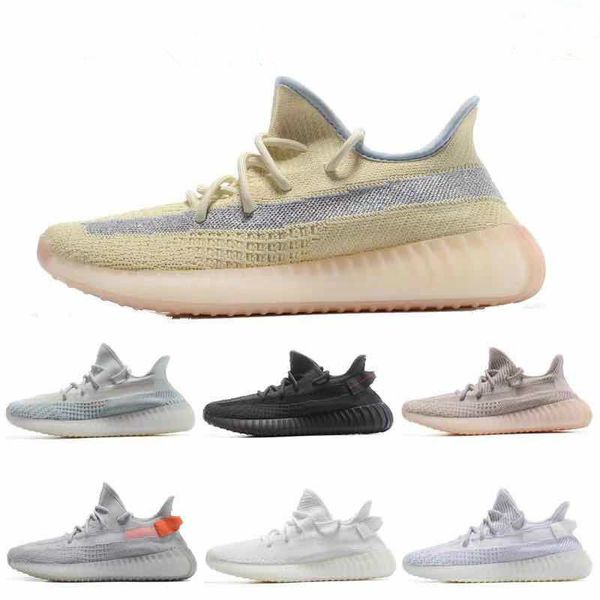 

2020 mens running shoes women runner sports sneakers kanye west cream white zebra abez eliada triple black oreo v2 double box, White;red