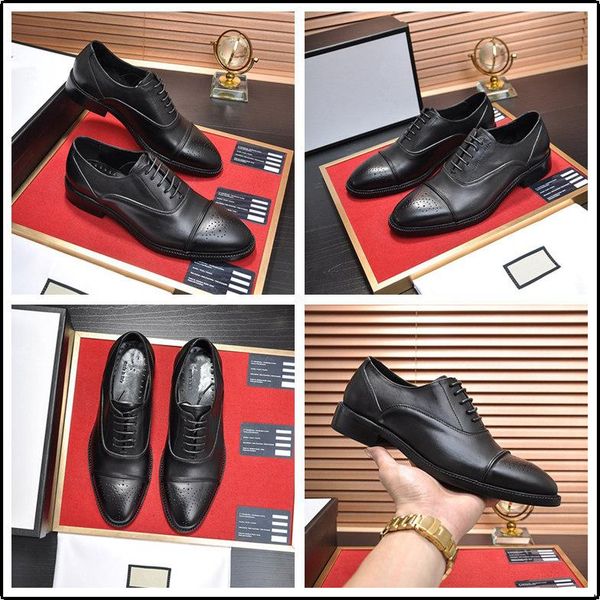 

c8 men leather shoes 2019 summer business dress sandals leather men dress shoes leather zapatos de hombre 11, Black