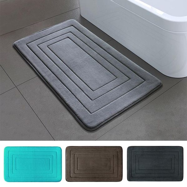 

bath mats 1pc bedroom non-slip kitchen bathroom mat foam rug shower carpet