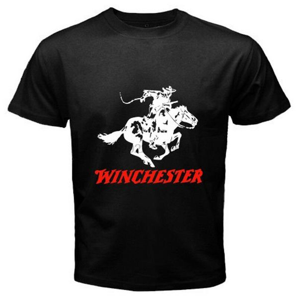 

new winchester rifle men black t-shirt size s to 3xl sport hooded sweatshirt hoodie