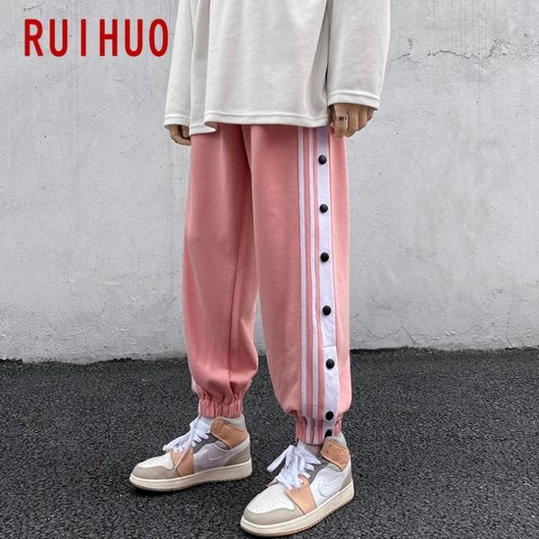 

ruihuo мужские спортивные штаны хип-хоп мужские летние брюки мужская одежда jogger harajuku sweatpants 2020 новый m-5xl, Black