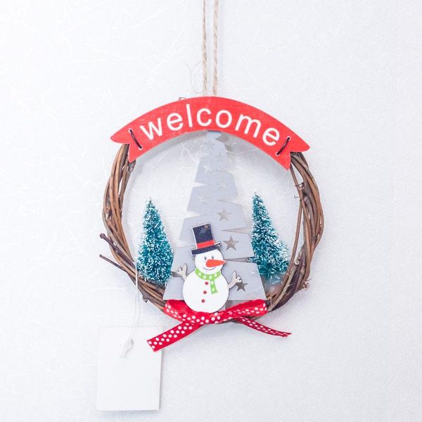 

10x10cm christmas tree ornaments christmas snowman pendant new year decorative door hanging decoration ornaments party supplies