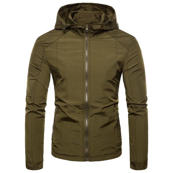 

eu size men fashion jackets new preppy style autumn outwear jacket solid color men hooded jacket coat windbreaker, Black;brown