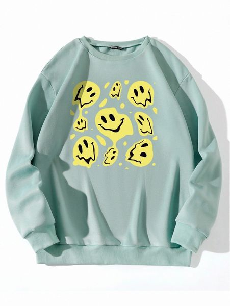 

cartoon graphic thermal sweatshirt j91y#, White;black