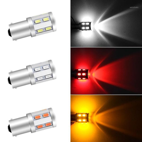 

2 pcs 1156 ba15s 12 smd white 12v samsung 5730 high power led lamp p21w r5w rear brake car led bulbs parking lights source1