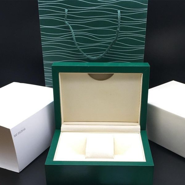 

dark green watch box gift woody case for watches booklet card tags and papers in english watches boxes, Black;blue