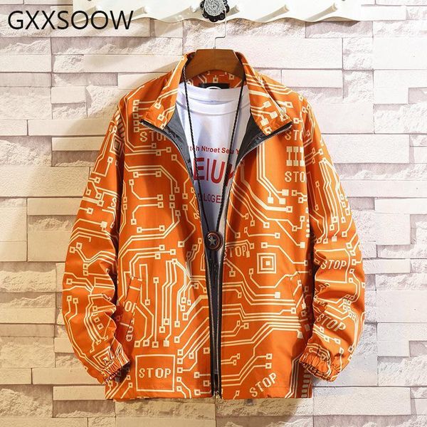 

hip hop vintage jackets men creative print jacket windbreaker 2020 autumn fashion men women coats streetwear clothing gm3201, Black;brown