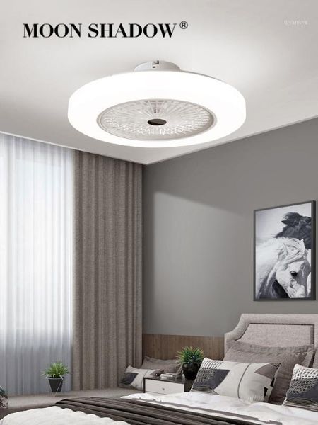 

electric fans moonshadow ceiling intelligent remote control ultra-thin fan light integrated silent living room 220v1