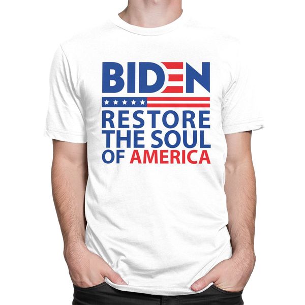 

sport mens democrat biden t shirt short sleeved o-neck cotton tshirt summer restore the soul of america tee clothing merch gift