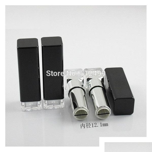 

10/30/50pcs 12.1mm mold filling diy empty black square lipstick tube transparent base bri jllhxo powerstore2012