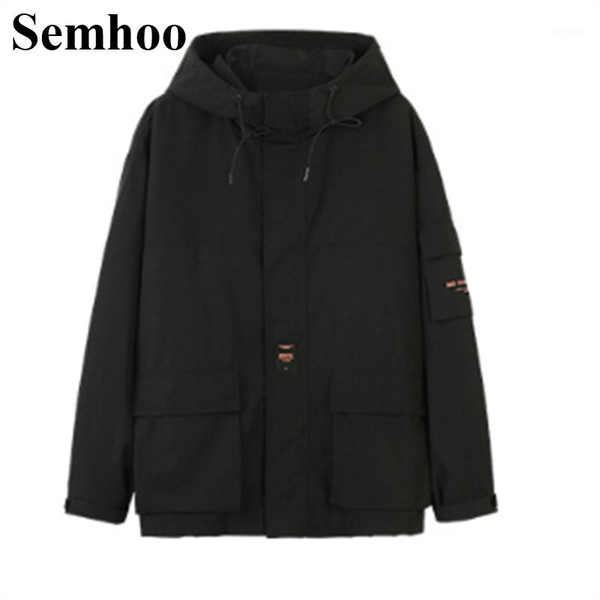 

men's jackets 2021 autumn men's tooling jacket windproof hooded multi-pocket loose shirt clothing m---xxl1, Black;brown