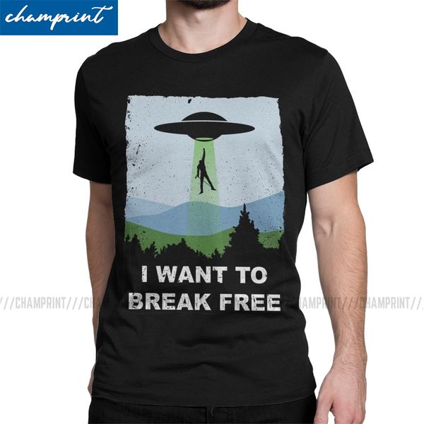 

i want to break freddie returns to mercury for the x files ufo aliens tv vintage tees short sleeve hooded sweatshirt hoodie men t shirt