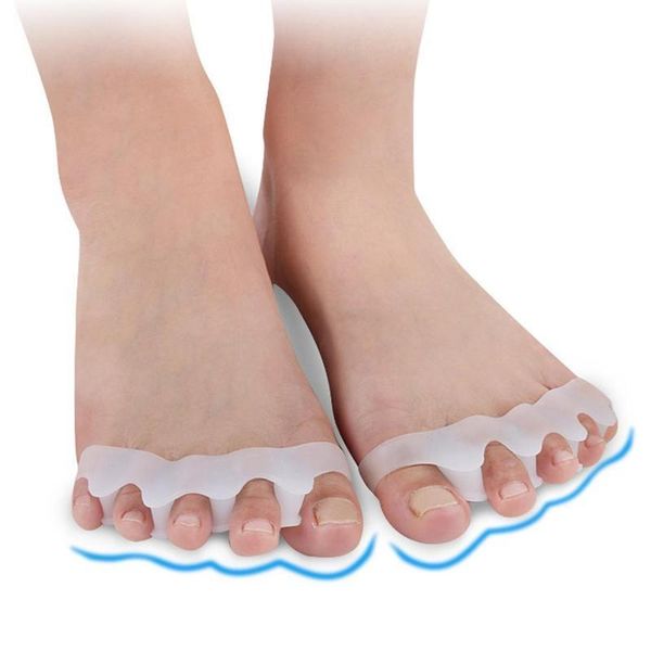 

2pair silicone toe separators hallux valgus correction correctors foot care gel massage relaxation protector straightener tools
