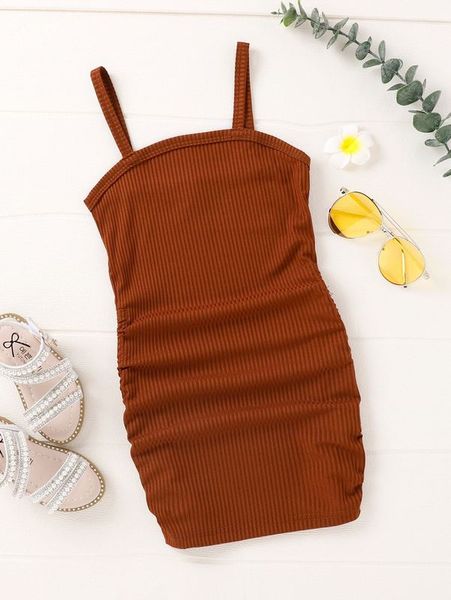 

baby ruched side cami dress she, Red;yellow