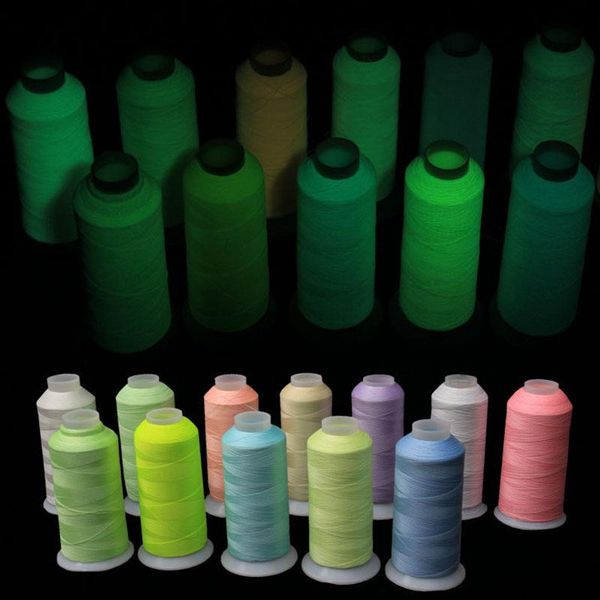 

glow in the dark thread polyester sewing thread cross stitch floss for embroidery machines & sewing machines - crafts supplies, Black;white
