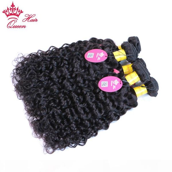 

queen products 100% human hair bundles 5pcs natural color peruvian water wave hair weave 10-28 inch hair extensions, Black