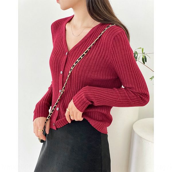 

супер v-образным вырезом вязаный кардиган женский осень 2020 тонкий короткий супер новый свитер v-образным вырезом вязаный свитер шаль shawl, White;black