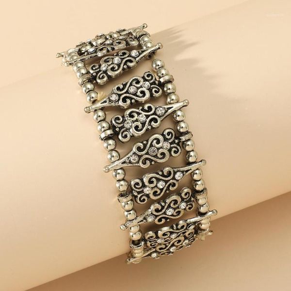 

fashion 2020 ethnic bohemian elastic bracelets & bangles for women crystal vintage beach stretch boho bracelets1, Black